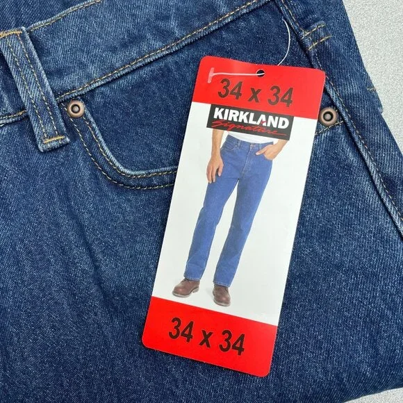 NEW Kirkland Signature Men's 34x34 Relaxed Fit Jeans Double-Stitched N0030 - Picture 9 of 10